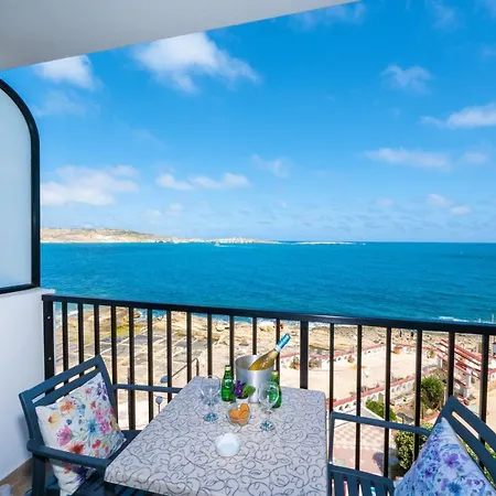 Apartment Islet Promenade Seafront 1 Bedroom With Sea View Balcony By Getawaysmalta